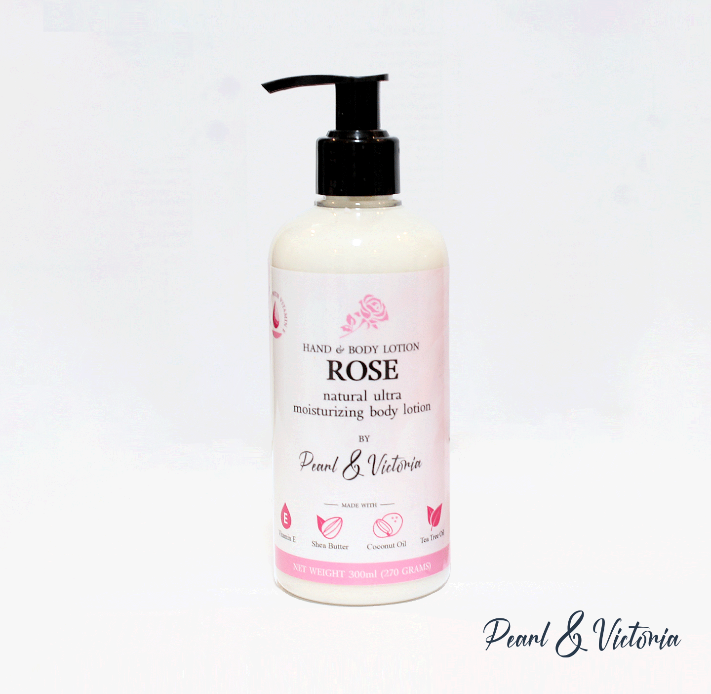 Pearl & Victoria Natural hand and body lotion - Rose