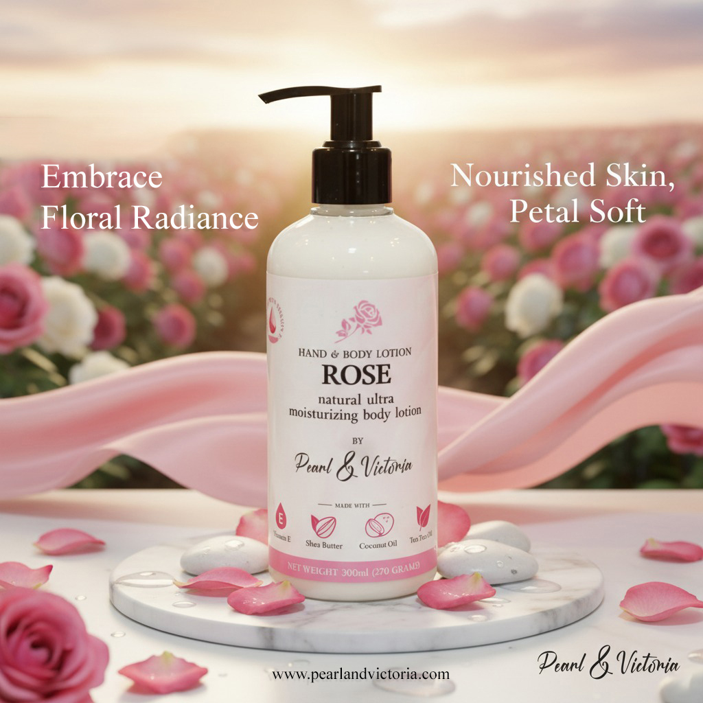 Pearl & Victoria Natural hand and body lotion - Rose